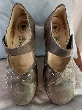 El Naturalista Yggdrasil leather spiral stitch Mary Janes black size 39